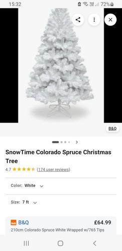 White 7ft colorado spruce - white,