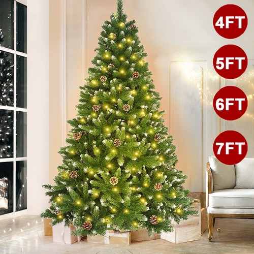 Snow frosted christmas tree - snow,