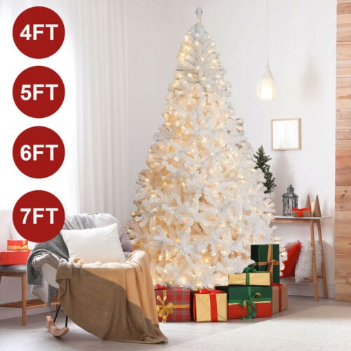 7ft white artificial bushy - white,