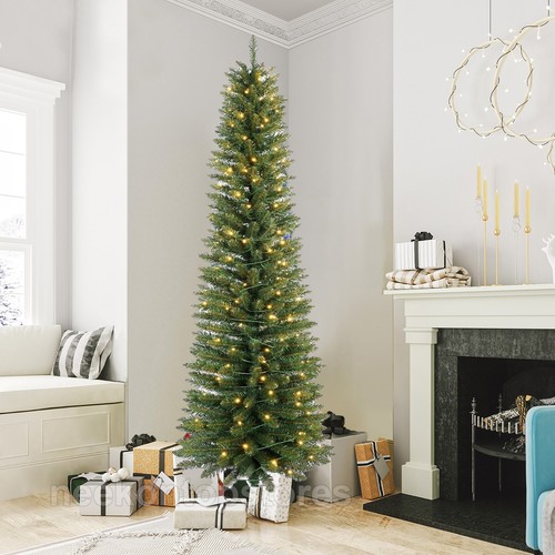 Slim pre lit christmas tree - slim,