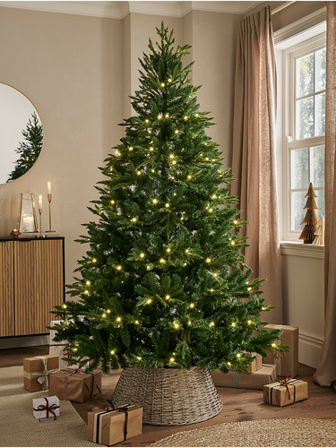 Green 7ft pre lit - green, christmas