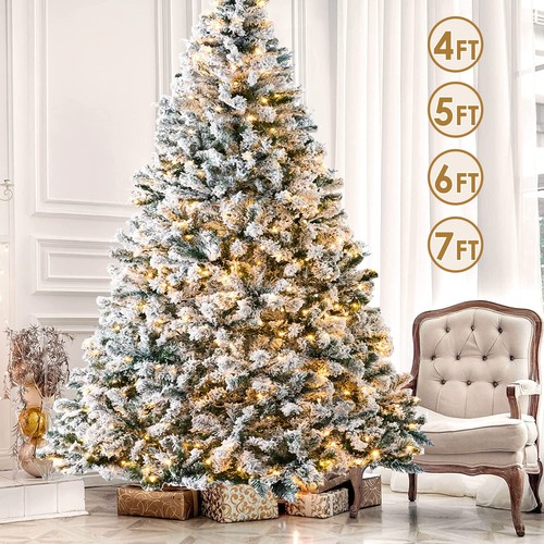 Snow covered christmas tree - snow,