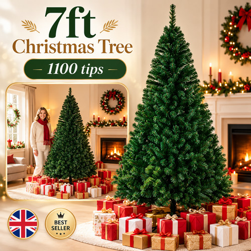 7ft christmas tree heavy duty - christmas,